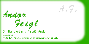 andor feigl business card